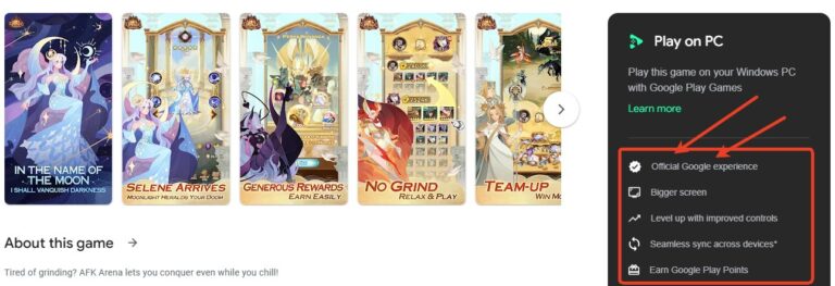 key features of google play games