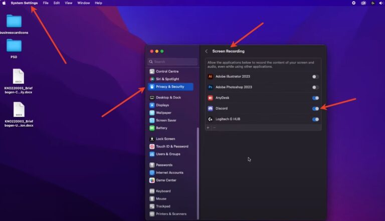 mac permission for discord