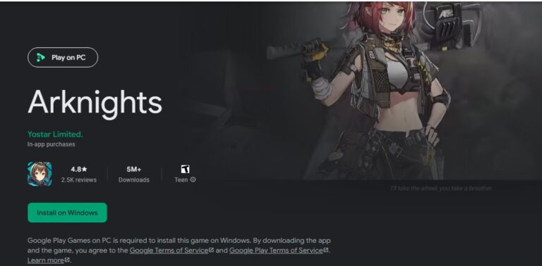play arknights on Google Play Games