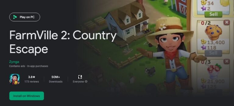 play farmville 2 with google play games on pc
