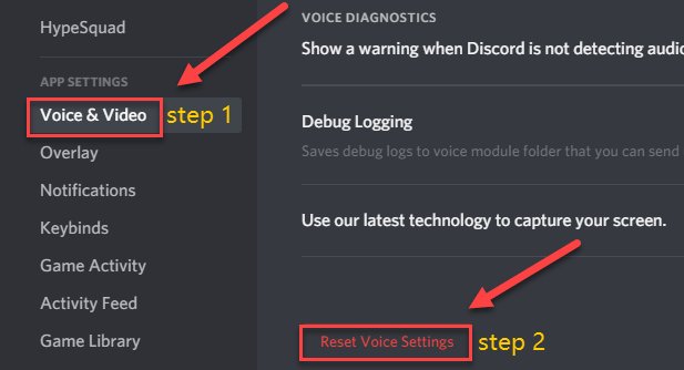 reset voice setting
