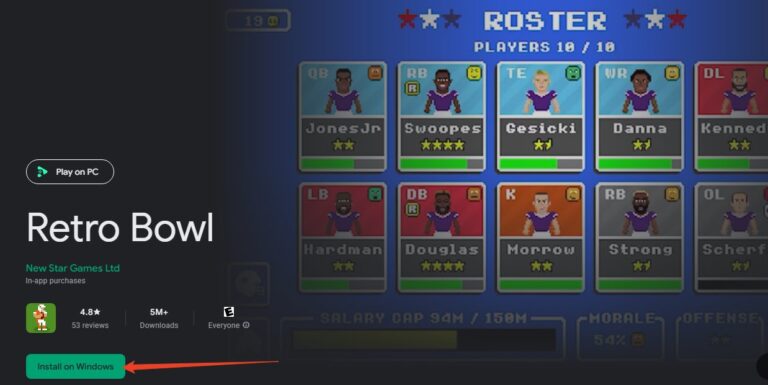 retro bowl on google play games