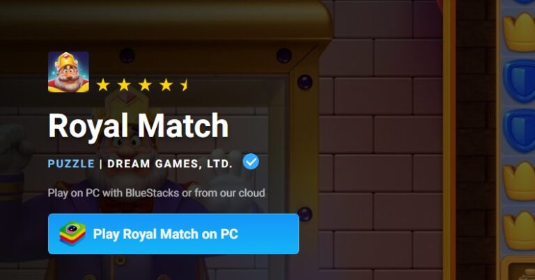 royal match on bluestack
