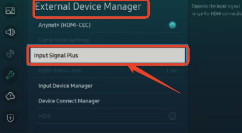 select input signal plus