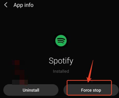 spotify Force Stop