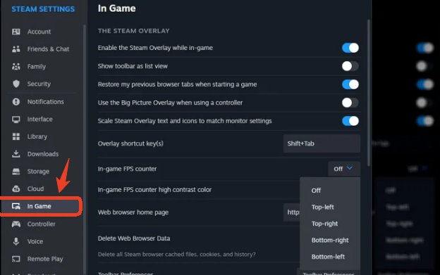 steam in game settings
