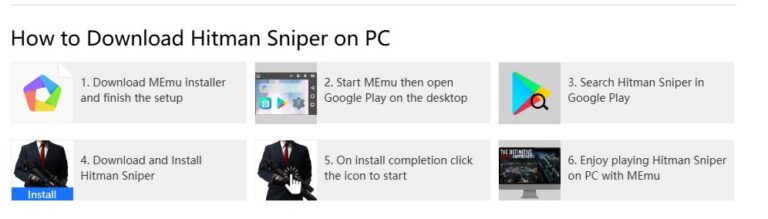 steps to download hitman sniper on emulator