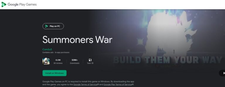 summoners war on google play games