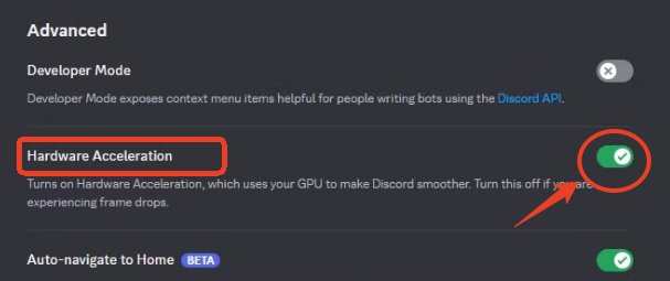 turn off hardware acceleration