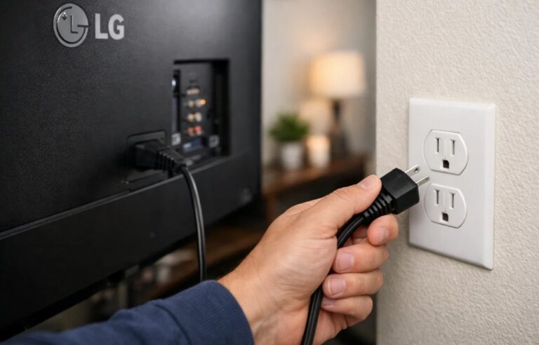 unplug LG tv from the wall outlet