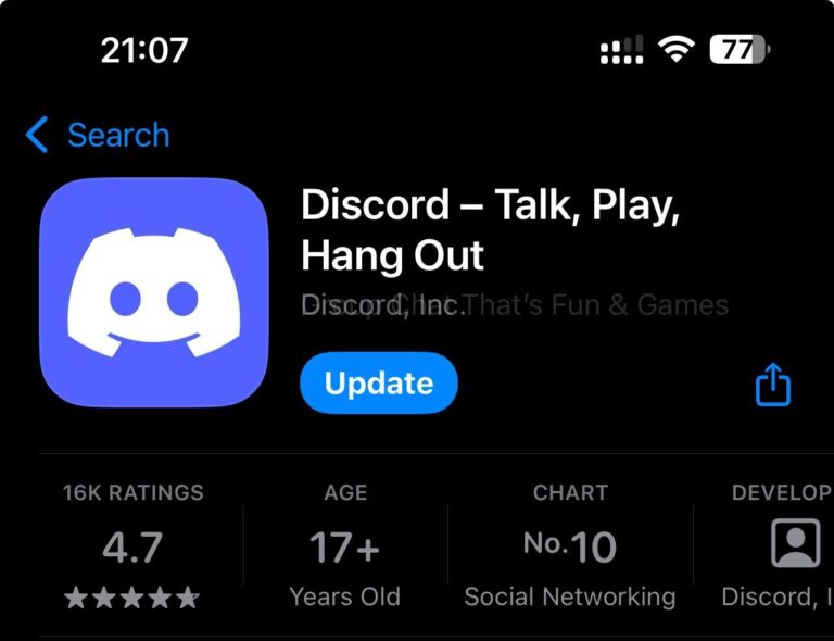 update discord on mobile