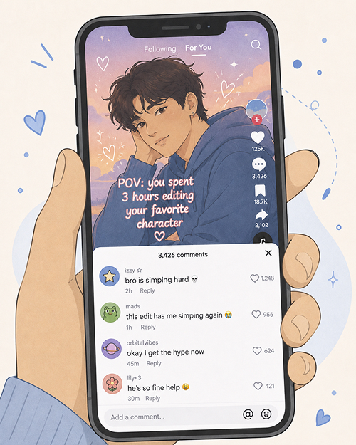 Simp Meaning in TikTok Comments