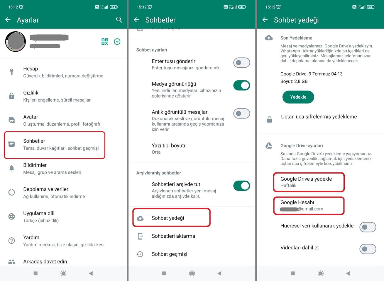 backup whatsapp chats android
