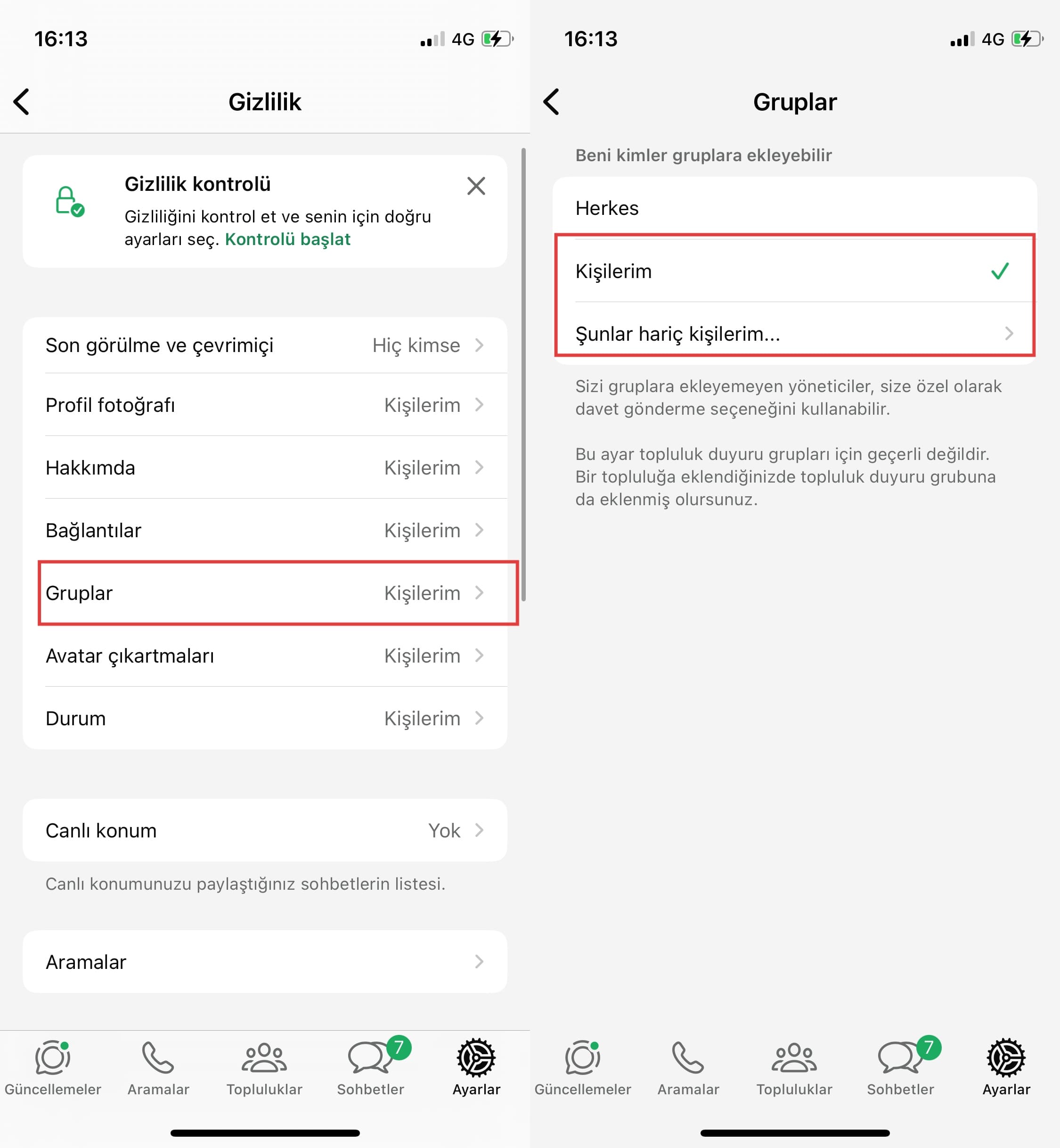 WhatsApp'ta rastgele gruplara dahil edilmeyi engeller