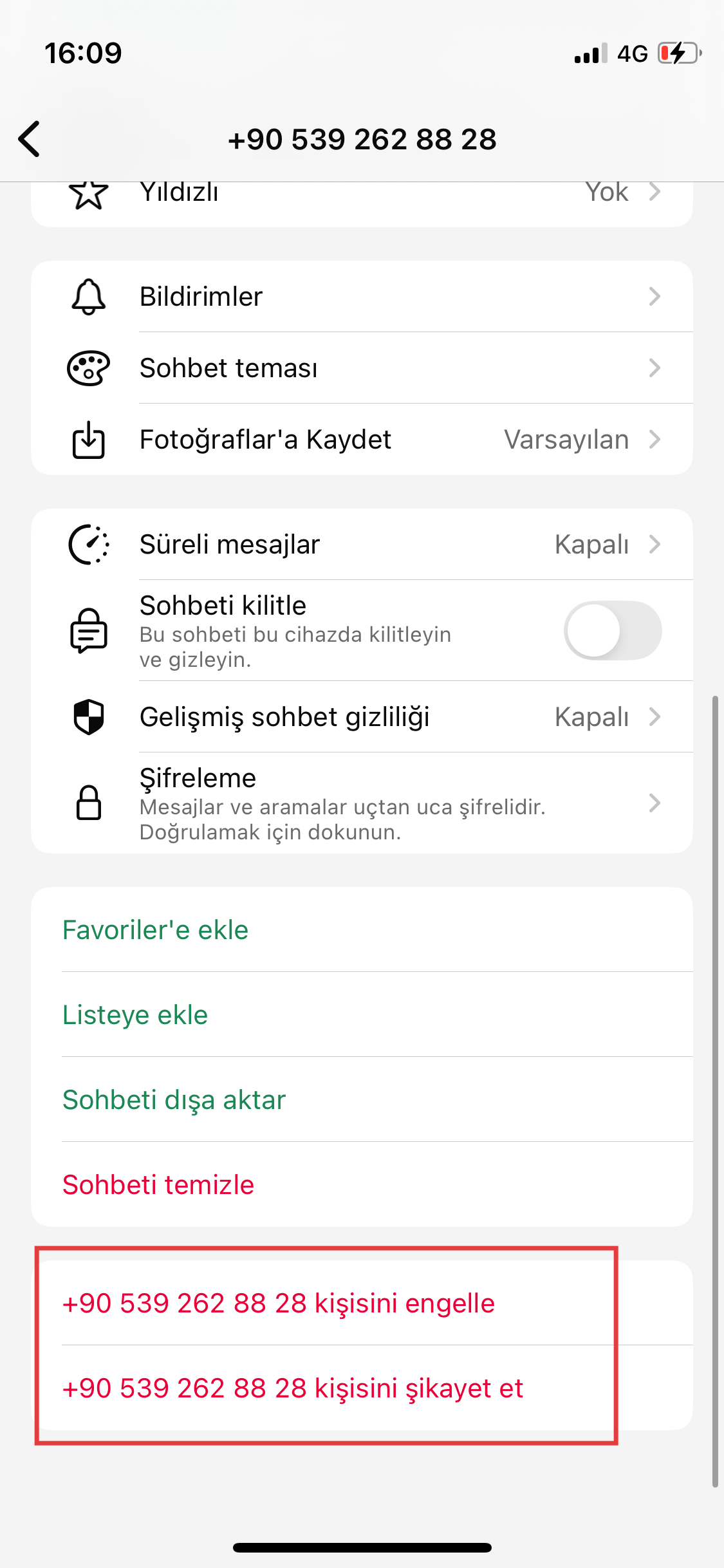 WhatsApp'ta güvenlik ve gizlilik sorunlarını bildir