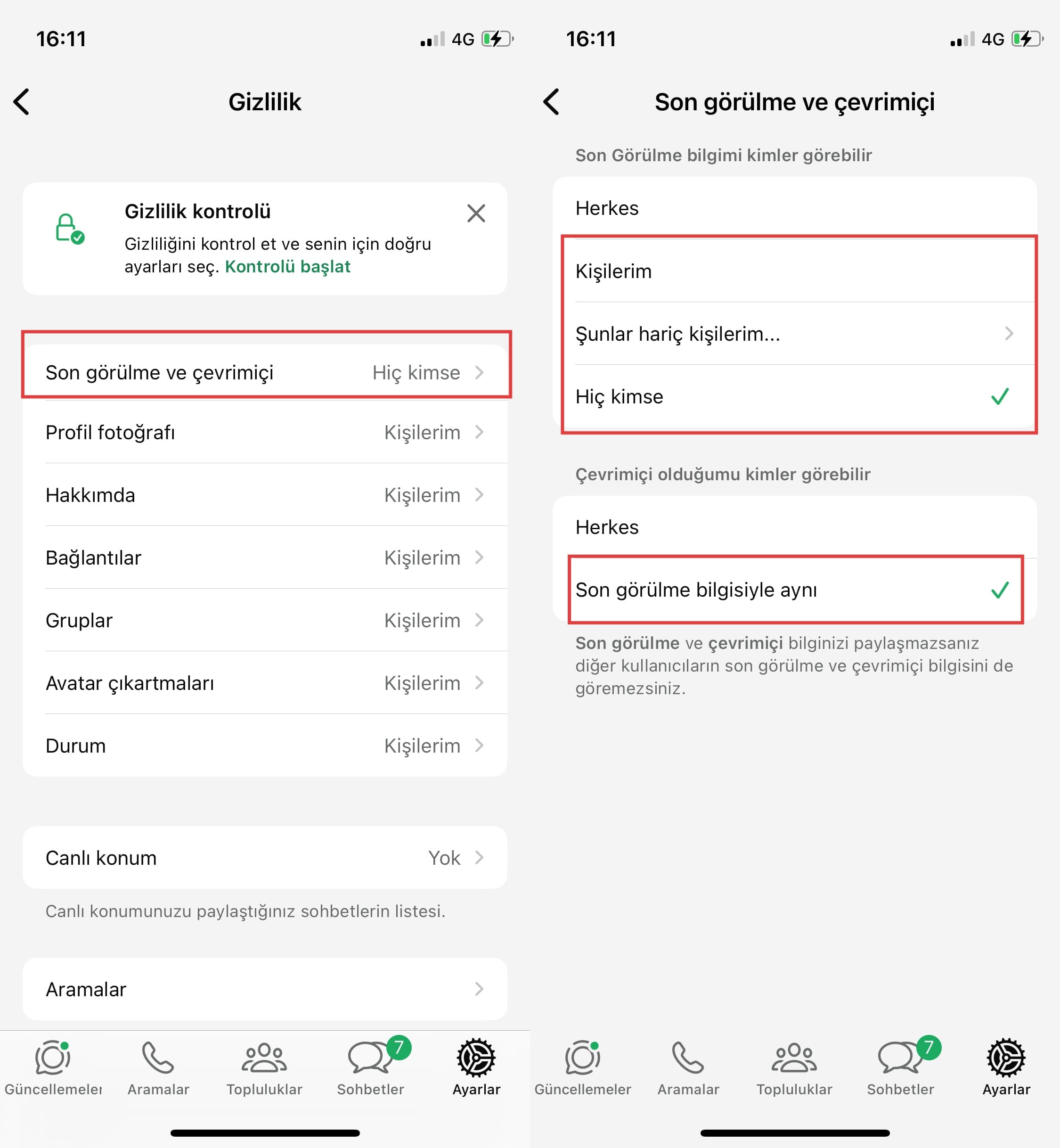 WhatsApp'ta tanımadığınız kişilerin hareketlerinizi görmesini engeller