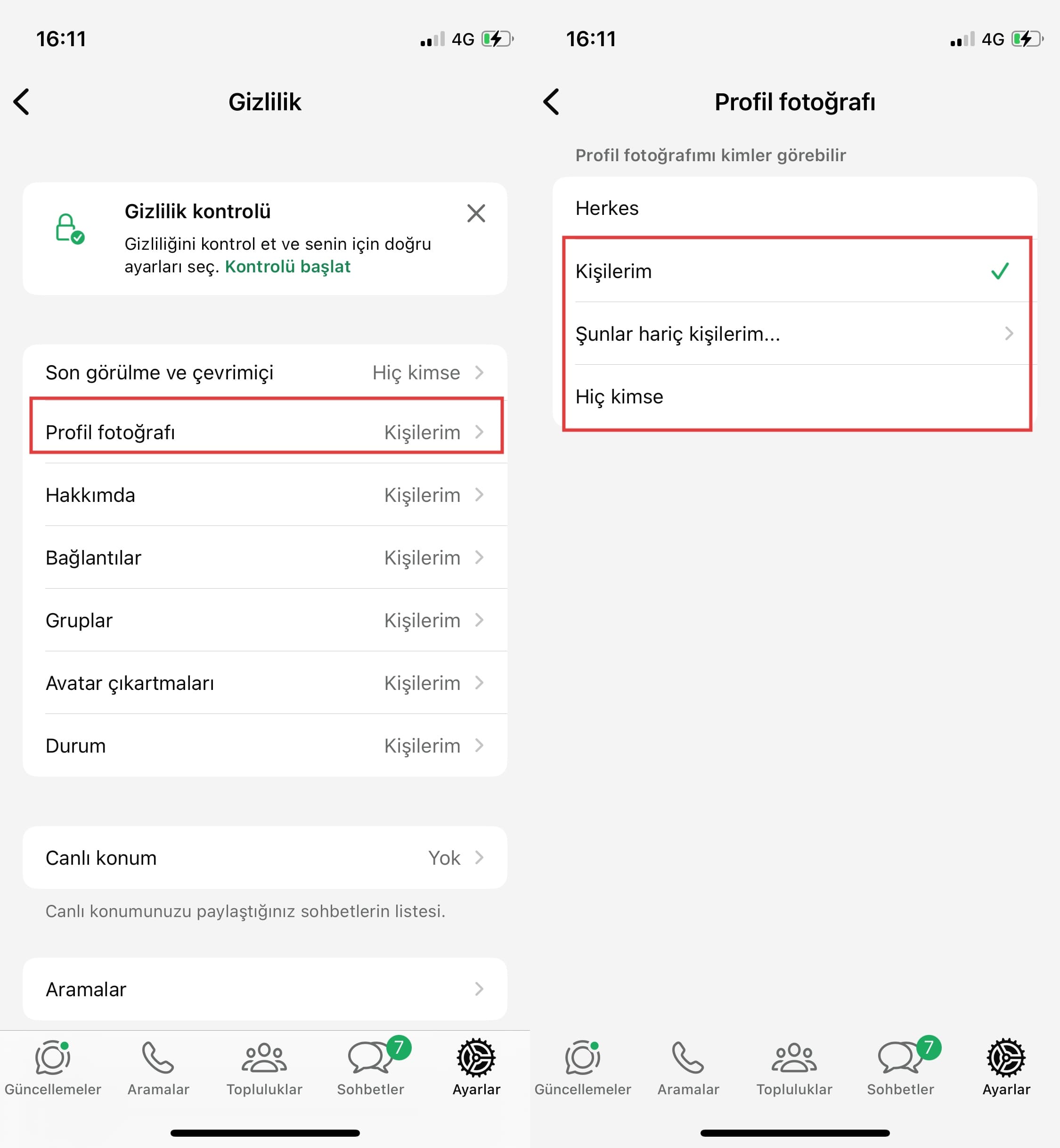 WhatsApp'ta tanımadığınız kişilerin, çocuğunuzun profilini görmesini engeller