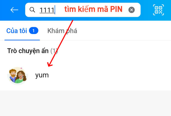 tìm theo mã PIN 4 chữ số