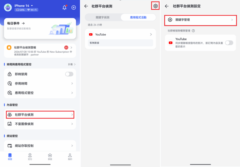 關鍵字管理