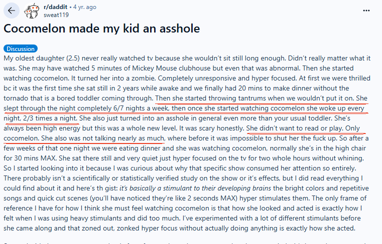 孩子戒斷Cocomelon的反應