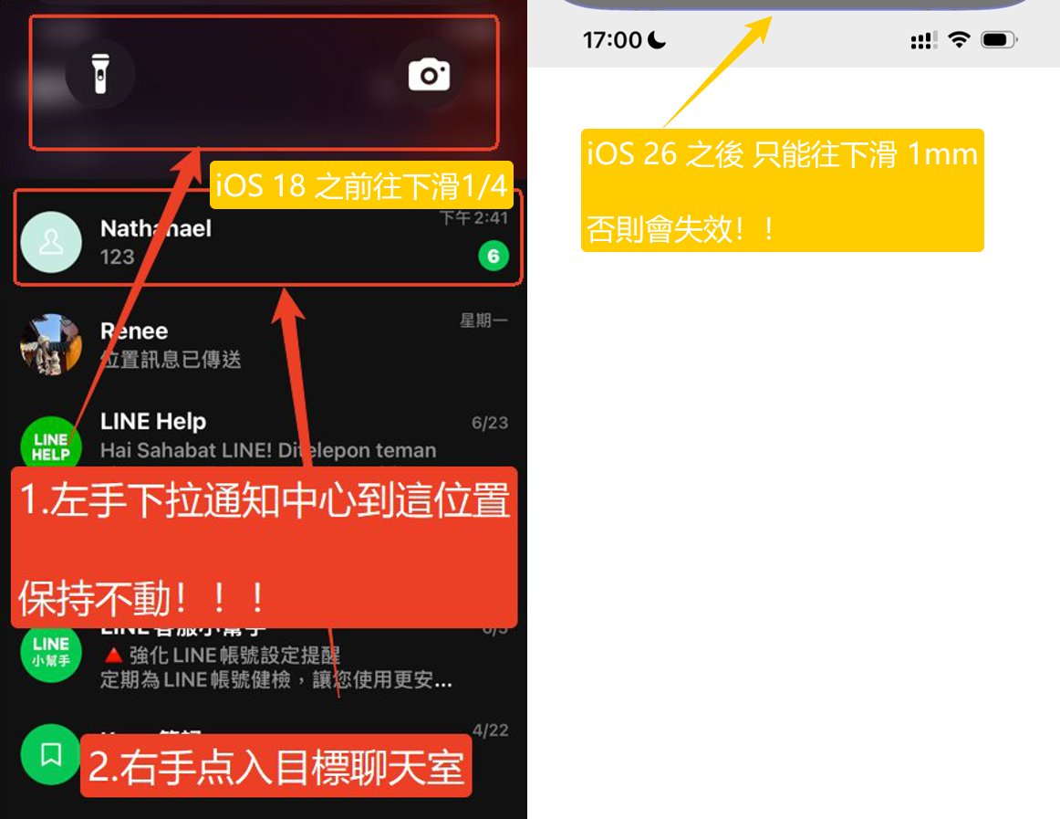 Line iPhone 不已讀看訊息