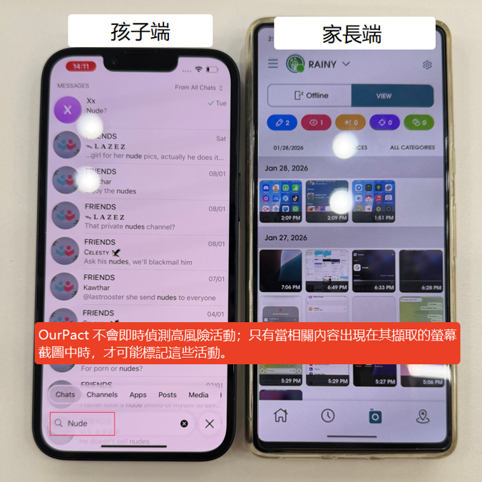 OurPact 內容監控測試結果