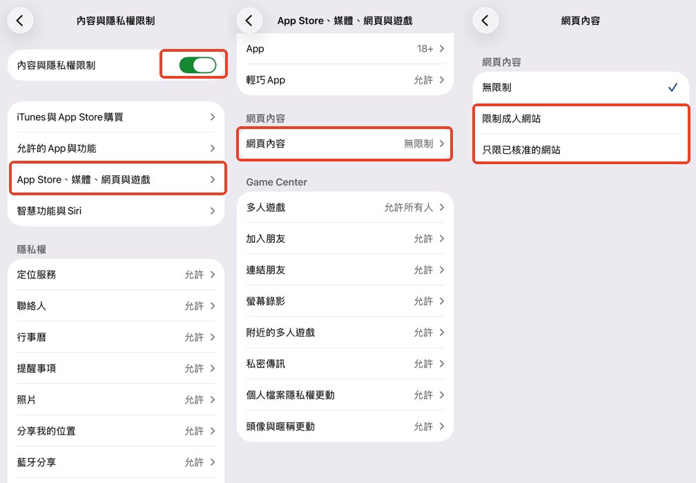 限定「網頁內容」